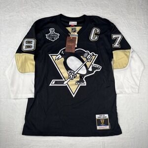 Mitchell & Ness Pittsburgh Penguins Stanley Cup Jersey Youth L/XL NWT NHL
